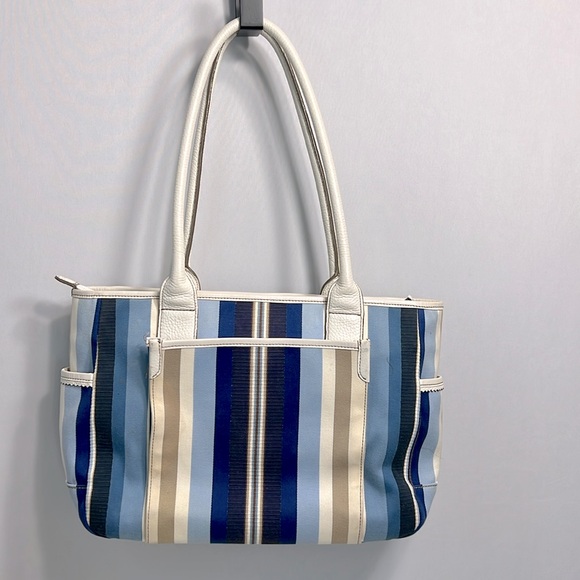 Brighton Cruz Nave/Blue/Tan/Cream Tote Bag - Picture 5 of 16